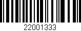 Código de barras (EAN, GTIN, SKU, ISBN): '22001333'