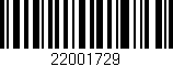 Código de barras (EAN, GTIN, SKU, ISBN): '22001729'