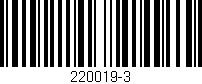 Código de barras (EAN, GTIN, SKU, ISBN): '220019-3'