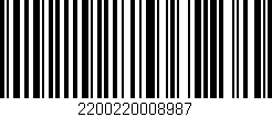 Código de barras (EAN, GTIN, SKU, ISBN): '2200220008987'