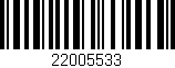 Código de barras (EAN, GTIN, SKU, ISBN): '22005533'