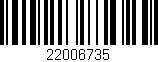 Código de barras (EAN, GTIN, SKU, ISBN): '22006735'