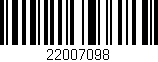 Código de barras (EAN, GTIN, SKU, ISBN): '22007098'