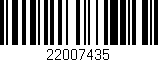 Código de barras (EAN, GTIN, SKU, ISBN): '22007435'