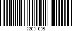 Código de barras (EAN, GTIN, SKU, ISBN): '2200/005'