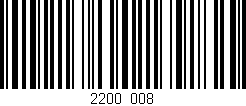 Código de barras (EAN, GTIN, SKU, ISBN): '2200/008'