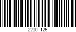 Código de barras (EAN, GTIN, SKU, ISBN): '2200/125'