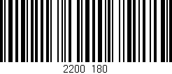 Código de barras (EAN, GTIN, SKU, ISBN): '2200/180'
