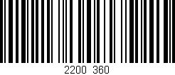 Código de barras (EAN, GTIN, SKU, ISBN): '2200/360'