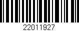 Código de barras (EAN, GTIN, SKU, ISBN): '22011927'