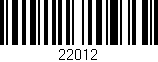 Código de barras (EAN, GTIN, SKU, ISBN): '22012'