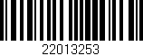 Código de barras (EAN, GTIN, SKU, ISBN): '22013253'