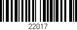 Código de barras (EAN, GTIN, SKU, ISBN): '22017'