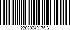 Código de barras (EAN, GTIN, SKU, ISBN): '22020240176G'