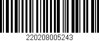 Código de barras (EAN, GTIN, SKU, ISBN): '220208005243'