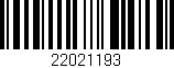 Código de barras (EAN, GTIN, SKU, ISBN): '22021193'