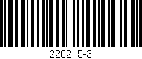 Código de barras (EAN, GTIN, SKU, ISBN): '220215-3'