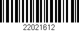 Código de barras (EAN, GTIN, SKU, ISBN): '22021612'