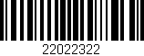 Código de barras (EAN, GTIN, SKU, ISBN): '22022322'