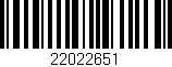 Código de barras (EAN, GTIN, SKU, ISBN): '22022651'