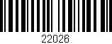 Código de barras (EAN, GTIN, SKU, ISBN): '22026'