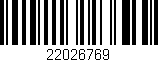 Código de barras (EAN, GTIN, SKU, ISBN): '22026769'