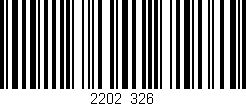 Código de barras (EAN, GTIN, SKU, ISBN): '2202/326'
