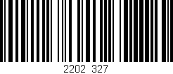 Código de barras (EAN, GTIN, SKU, ISBN): '2202/327'