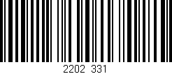 Código de barras (EAN, GTIN, SKU, ISBN): '2202/331'