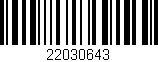 Código de barras (EAN, GTIN, SKU, ISBN): '22030643'