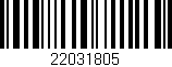 Código de barras (EAN, GTIN, SKU, ISBN): '22031805'