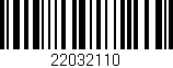 Código de barras (EAN, GTIN, SKU, ISBN): '22032110'