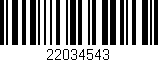 Código de barras (EAN, GTIN, SKU, ISBN): '22034543'