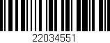 Código de barras (EAN, GTIN, SKU, ISBN): '22034551'