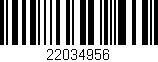 Código de barras (EAN, GTIN, SKU, ISBN): '22034956'