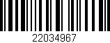 Código de barras (EAN, GTIN, SKU, ISBN): '22034967'