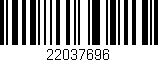 Código de barras (EAN, GTIN, SKU, ISBN): '22037696'