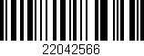 Código de barras (EAN, GTIN, SKU, ISBN): '22042566'