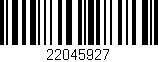 Código de barras (EAN, GTIN, SKU, ISBN): '22045927'