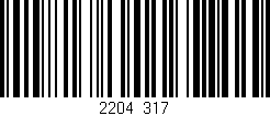 Código de barras (EAN, GTIN, SKU, ISBN): '2204/317'