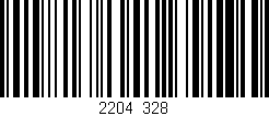 Código de barras (EAN, GTIN, SKU, ISBN): '2204/328'