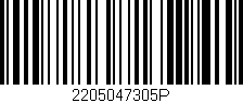 Código de barras (EAN, GTIN, SKU, ISBN): '2205047305P'
