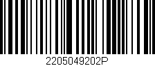 Código de barras (EAN, GTIN, SKU, ISBN): '2205049202P'