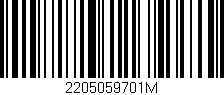 Código de barras (EAN, GTIN, SKU, ISBN): '2205059701M'