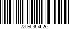 Código de barras (EAN, GTIN, SKU, ISBN): '2205069402G'