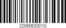 Código de barras (EAN, GTIN, SKU, ISBN): '2206063301G'