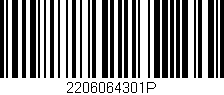 Código de barras (EAN, GTIN, SKU, ISBN): '2206064301P'