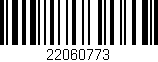 Código de barras (EAN, GTIN, SKU, ISBN): '22060773'