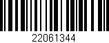 Código de barras (EAN, GTIN, SKU, ISBN): '22061344'