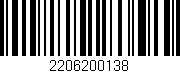 Código de barras (EAN, GTIN, SKU, ISBN): '2206200138'